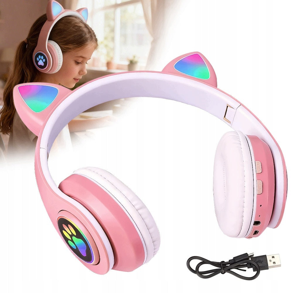 CAT EARS WIRELESS BLUETOOTH 5.0 PINK MICROPHONE