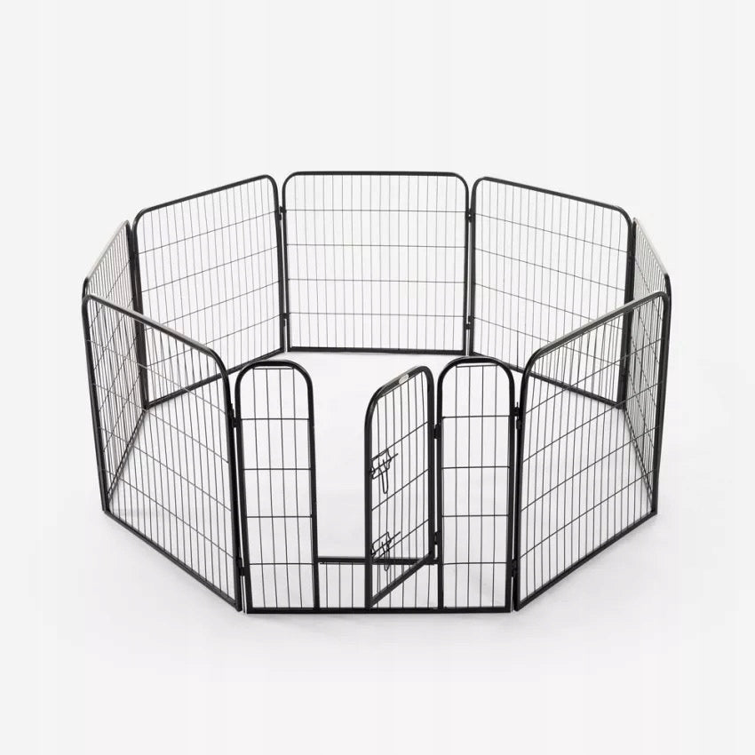 CAT ENCLOSURE FOR CAT DOG METAL PLAYPEN FOLDING CAGE r.L 8 elements Length 240 cm