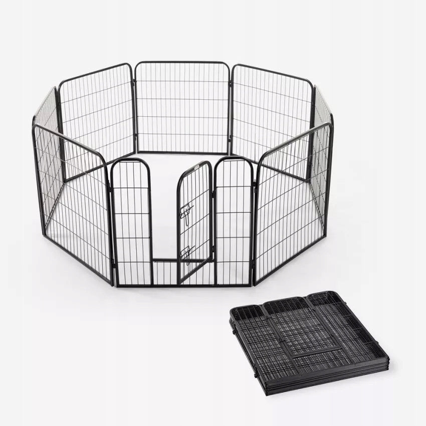 CAT ENCLOSURE FOR CAT DOG METAL PLAYPEN FOLDING CAGE r.L 8 elements