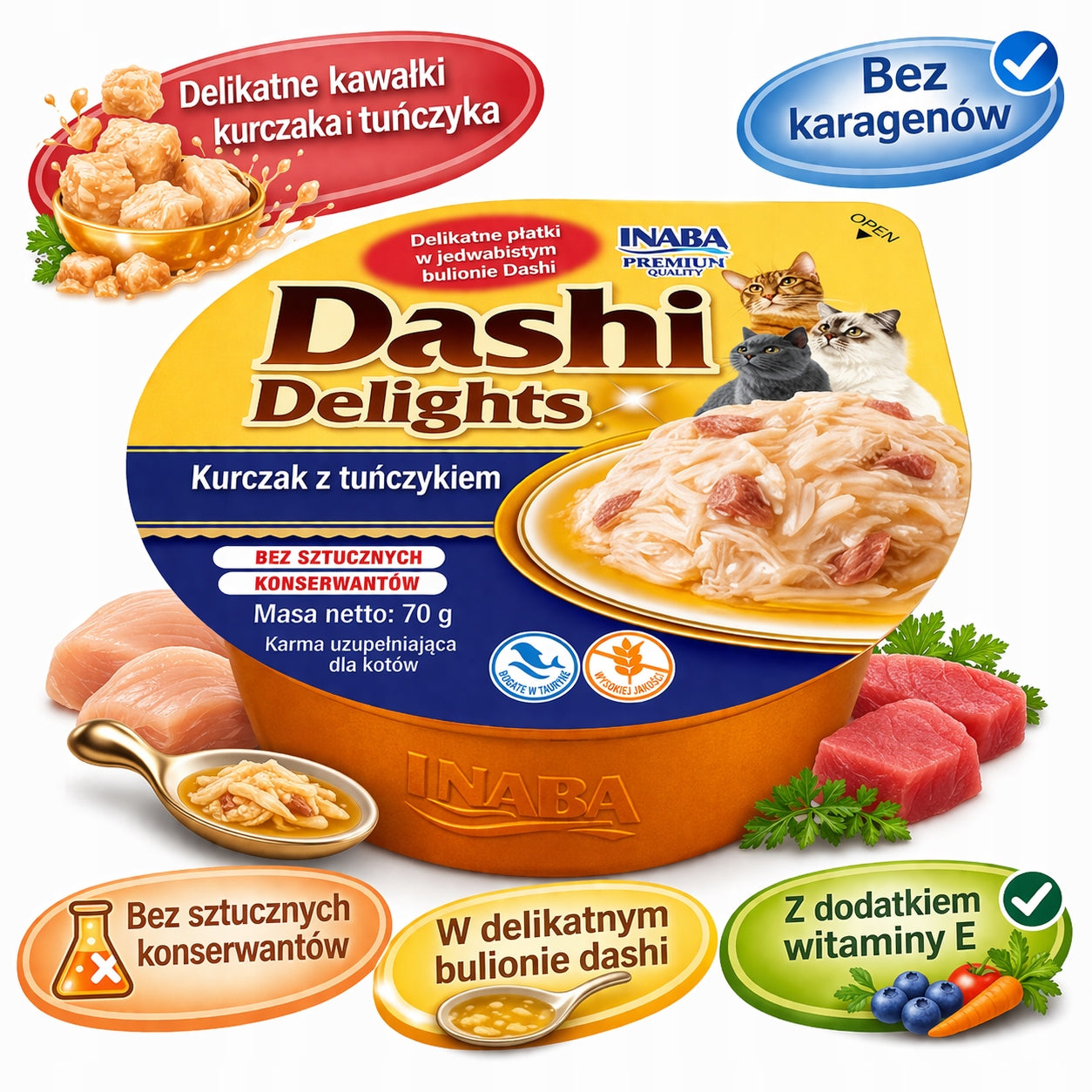 CAT FOOD INABA CAT DASHI CHICKEN TUNA 70G EU861
