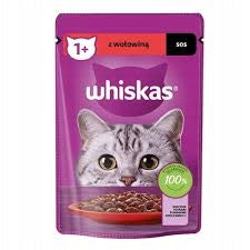 CAT FOOD WHISKAS BEEF 85G