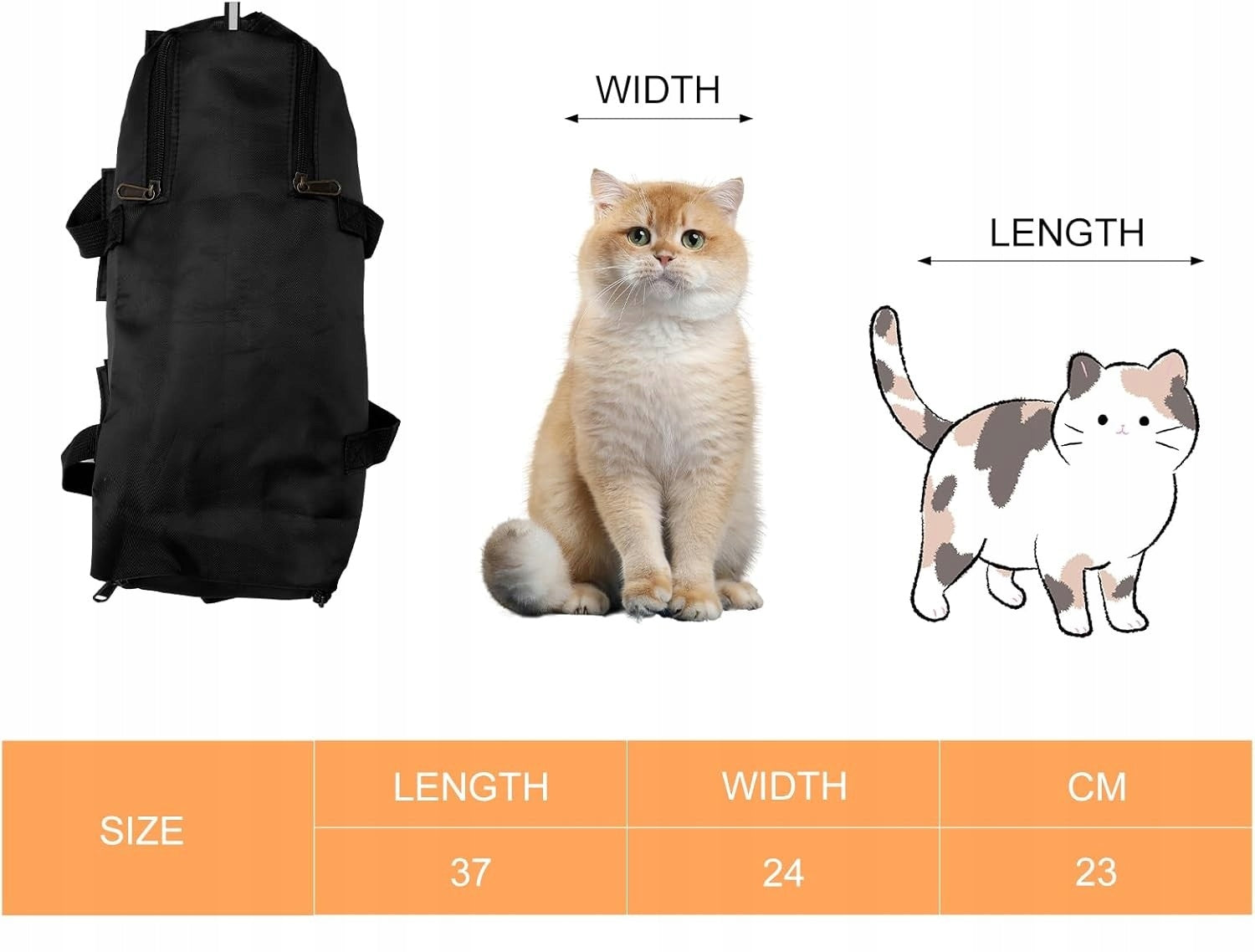 CAT GROOMING BAG FOR CLAW CUTTING CONVENIENT TRAVEL WITH STRAPS Packaging status original