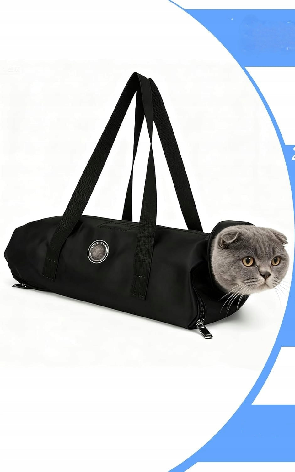 CAT GROOMING BAG FOR CLAW CUTTING CONVENIENT TRAVEL WITH STRAPS Trade name TORBA DO PIELĘGNACJI KOTA DO CIĘCIA PAZURÓW