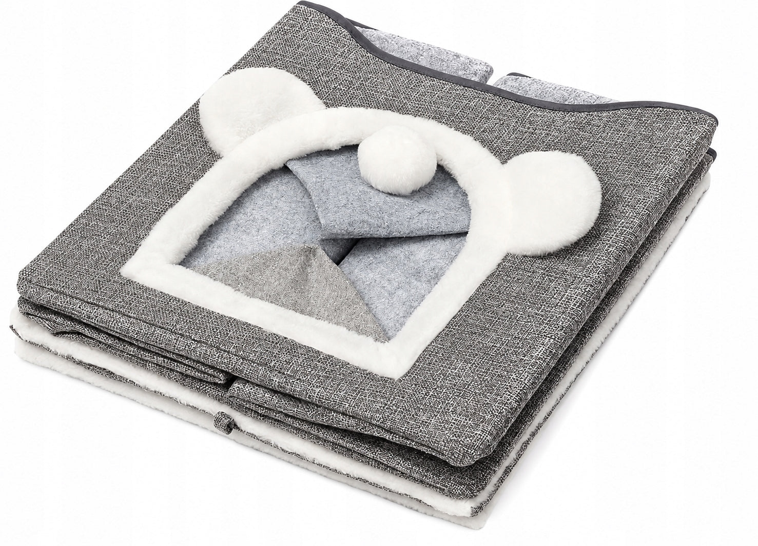 CAT HOUSE 2in1 BED BOOTH FOLDING WITH SOFT PILLOWS SCRATCHING POST Trade name Domek dla kota 2w1 legowisko z budką, składany, z miękkimi poduszkami i drapakiem