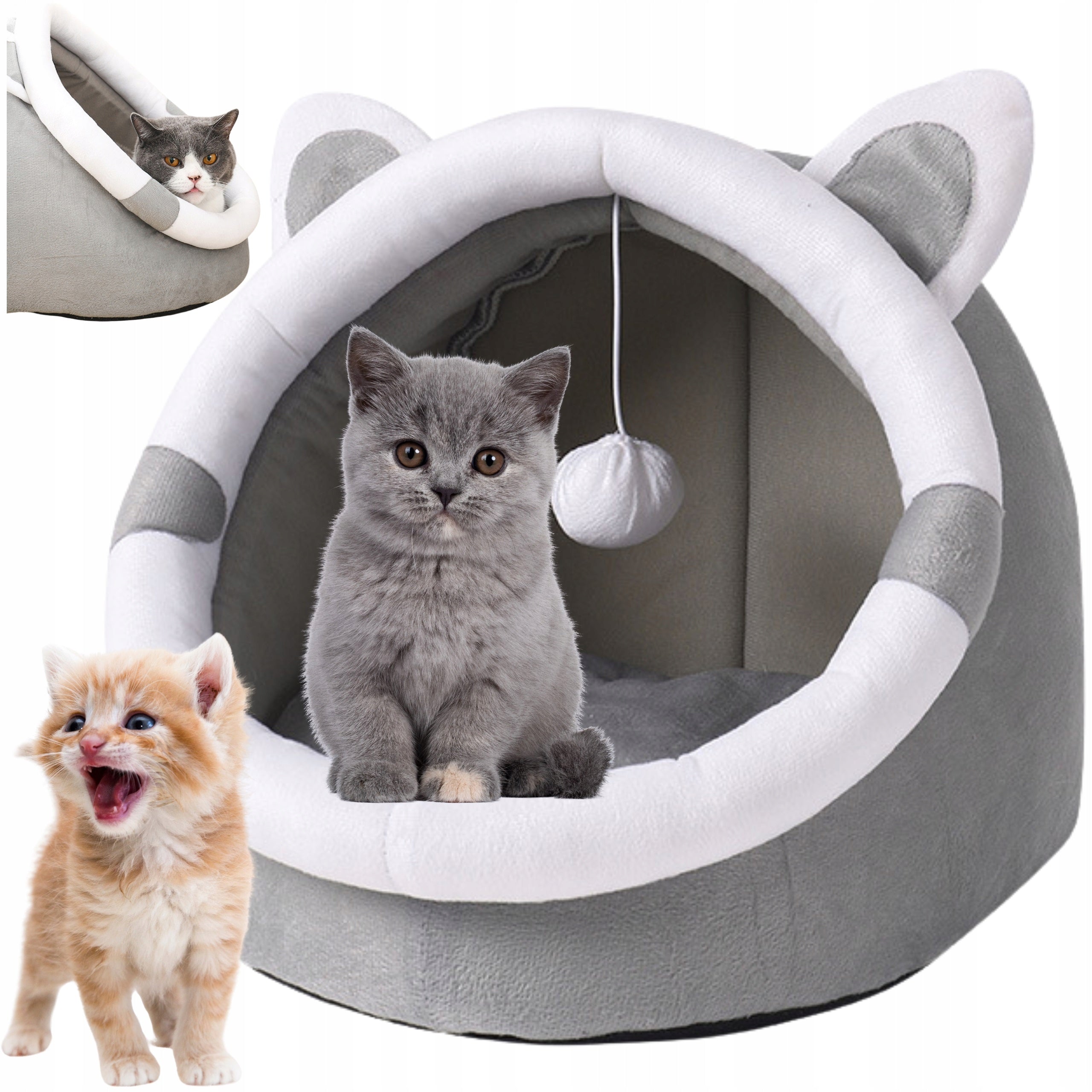 CAT HOUSE BED BOOTH PLUSH SOFT PLAYPEN KENNEL BEDDING MONTESSA