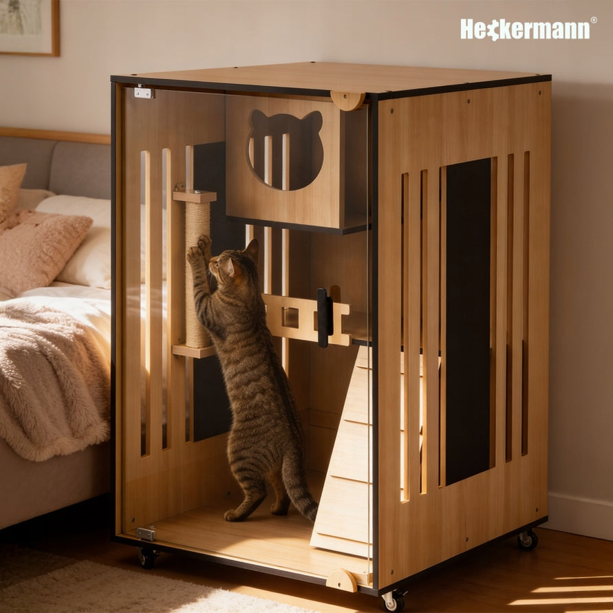 CAT HOUSE BED TOWER BOOTH 3 LEVEL HOUSE CABINET 60x60x90cm Length 60 cm