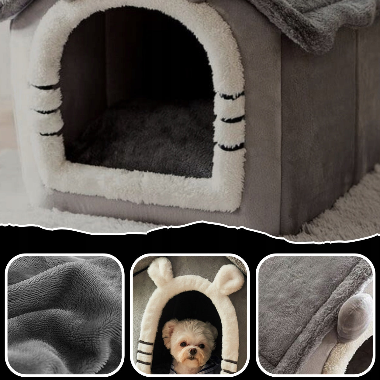 CAT HOUSE DOG BED KENNEL PLUSH BED PLAYPEN PILLOW COUCH Length 40 cm