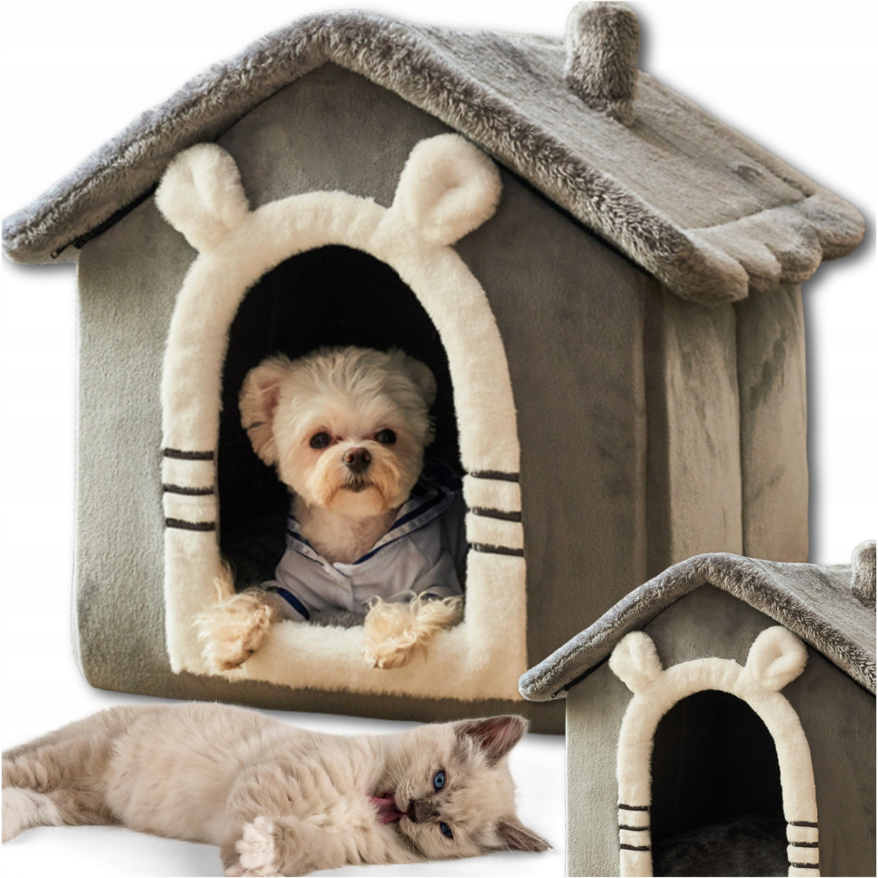 CAT HOUSE DOG BED KENNEL PLUSH BED PLAYPEN PILLOW COUCH