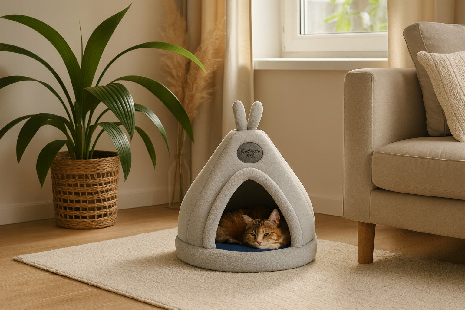 CAT HOUSE DOG TIPI PLUSH Booth Warm Buda Playpen 45 cm BED Manufacturer code DOMEK DLA KOTA PSA BUDA LEGOWISKO ZW8D1