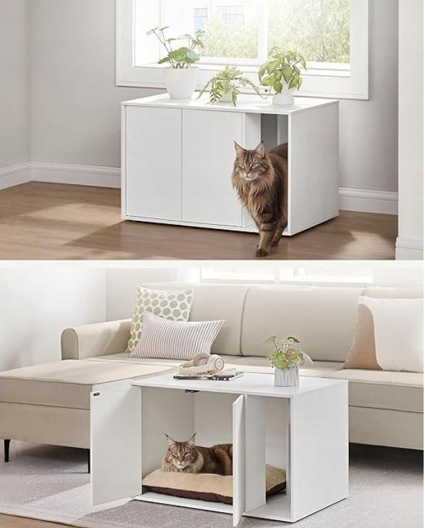 CAT HOUSE LOCKABLE LITTER BOX CABINET CAT STORAGE BED Manufacturer code PCL013W01