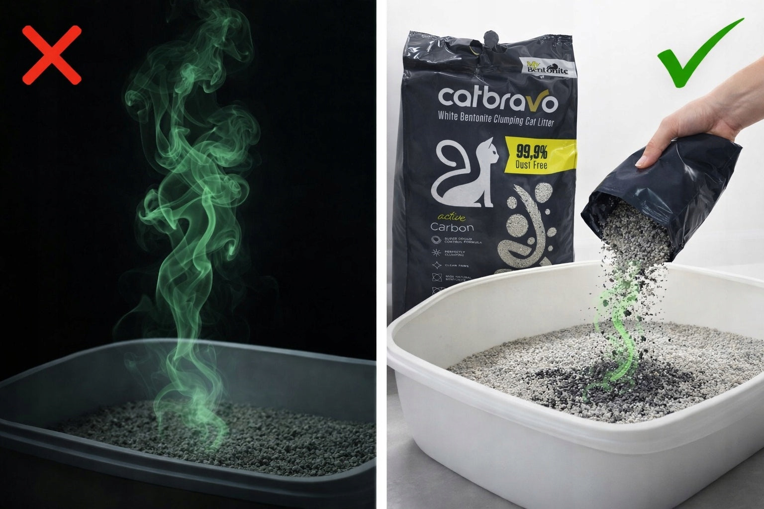 CAT LITTER 20L BENTONITE WITH ACTIVE CARBON CLUMPING NATURAL Trade name White Bentonite Clumping Cat Litter