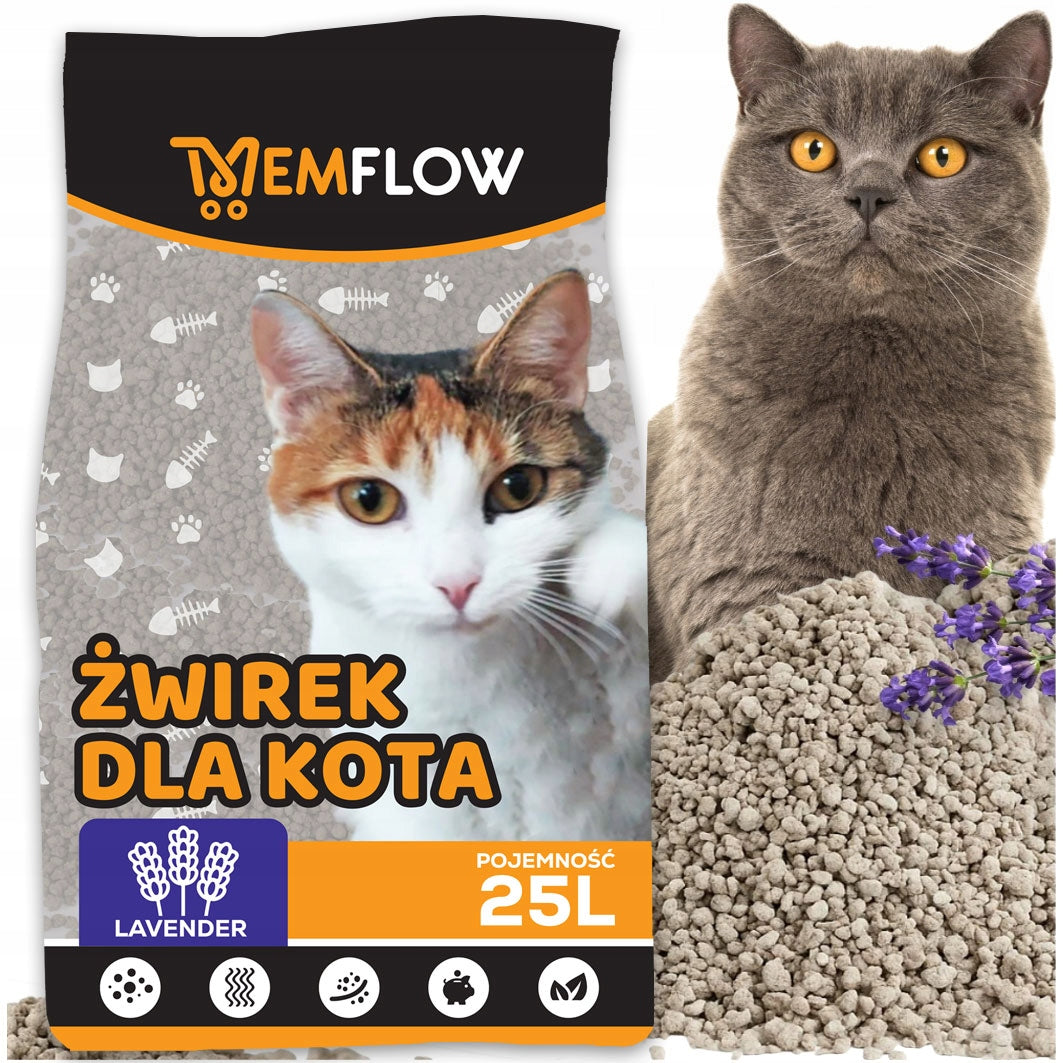 CAT LITTER 25L BENTONITE LAVENDER CLUMPING FOR LITTER BOX SAFE