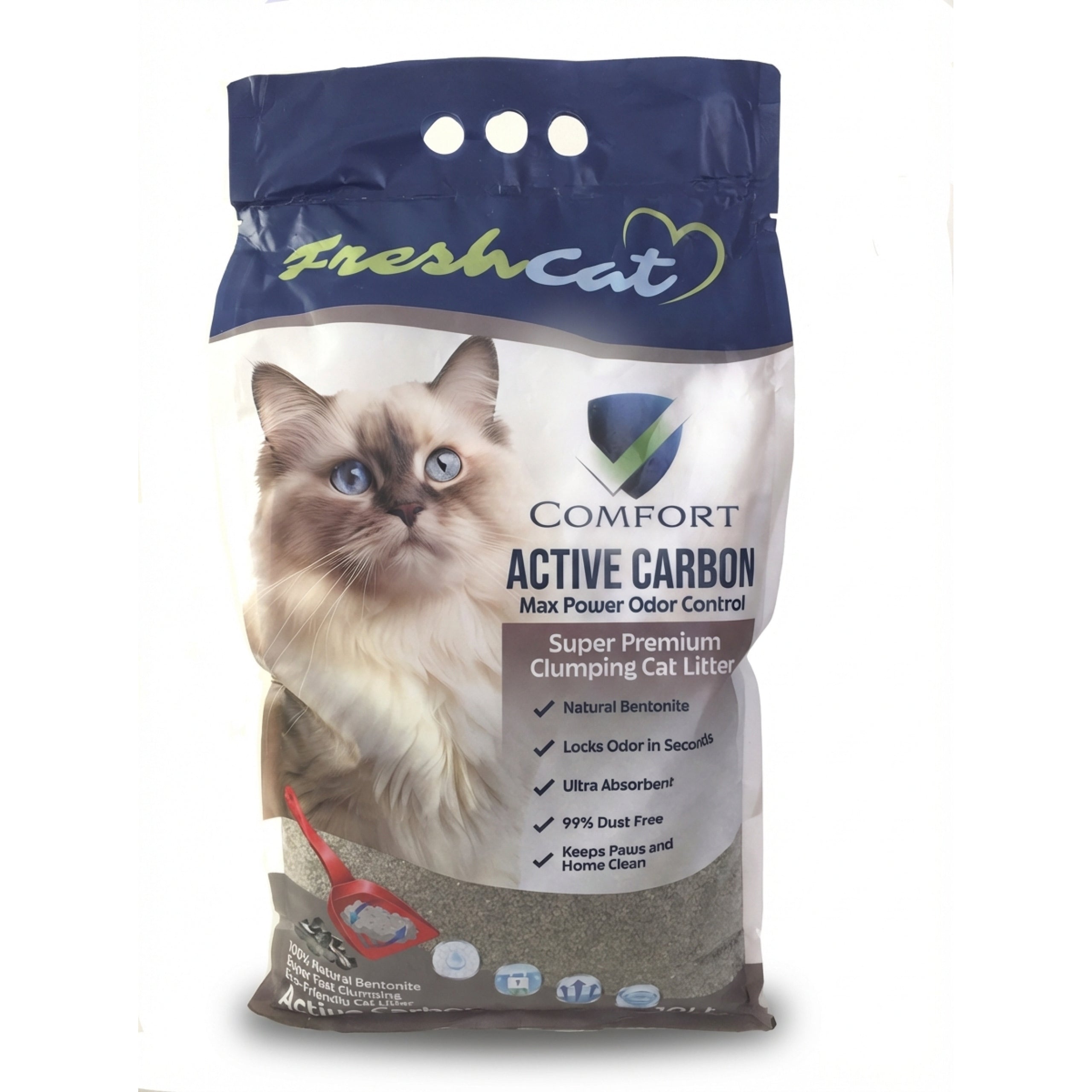 CAT LITTER BENTONITE NATURAL DUST-FREE WITH CARBON 10L FRESH CAT Manufacturer code 818053