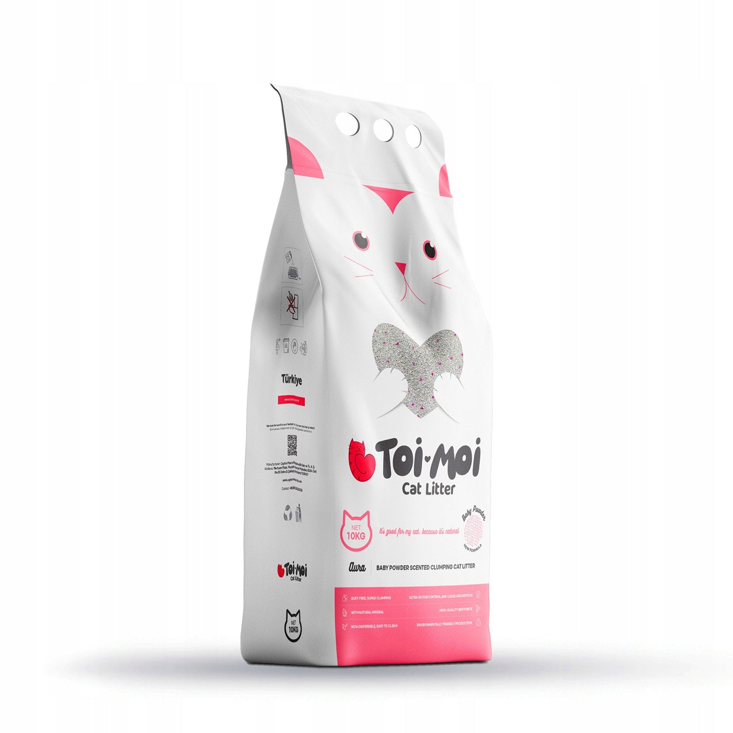 CAT LITTER BENTONITE POWDER SCENT FOR CHILDREN 10L DUST-FREE, Toi Moi Brand Toi Moi