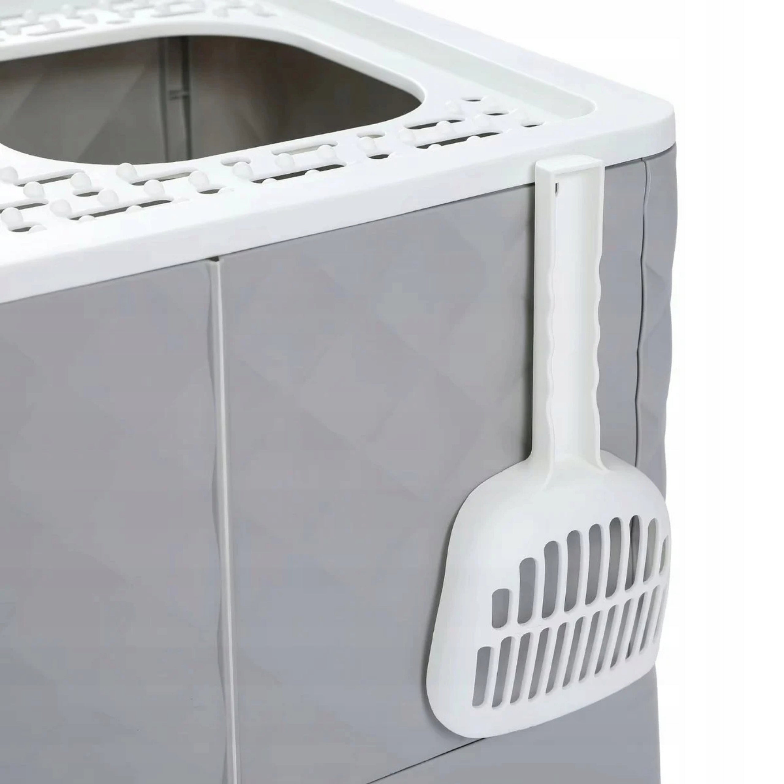 CAT LITTER BOX CLOSED WITH SCRATCHER BED 3in1 RETRACTABLE XXL LARGE Trade name ZW45 KUWETA KRYTA DLA KOTA