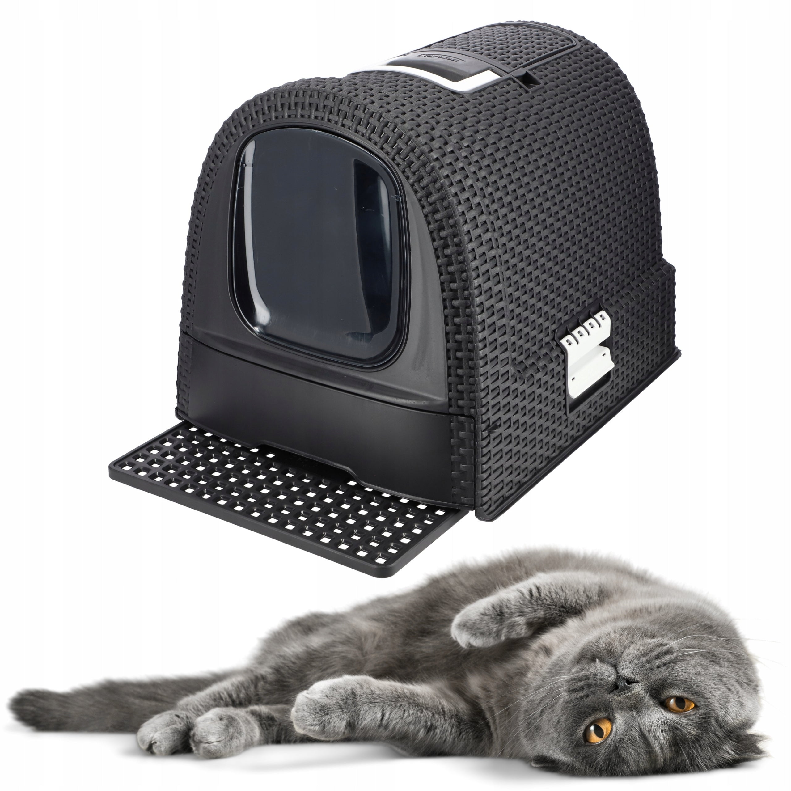 CAT LITTER BOX CURVER LOCKABLE TOILET WITH PULL-OUT DRAWER FILTER SOLID Product weight with unit packaging 3 kg