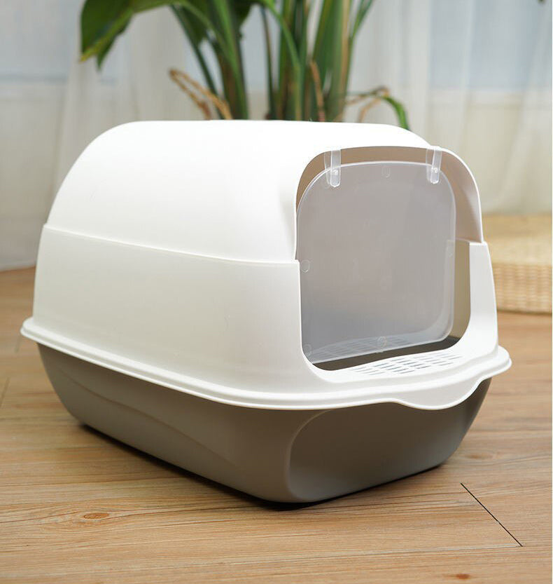 CAT LITTER BOX LARGE CLOSED WITH LITTER WITH FILTER EASY ENTRY WITHOUT DOOR Kind closed litter box