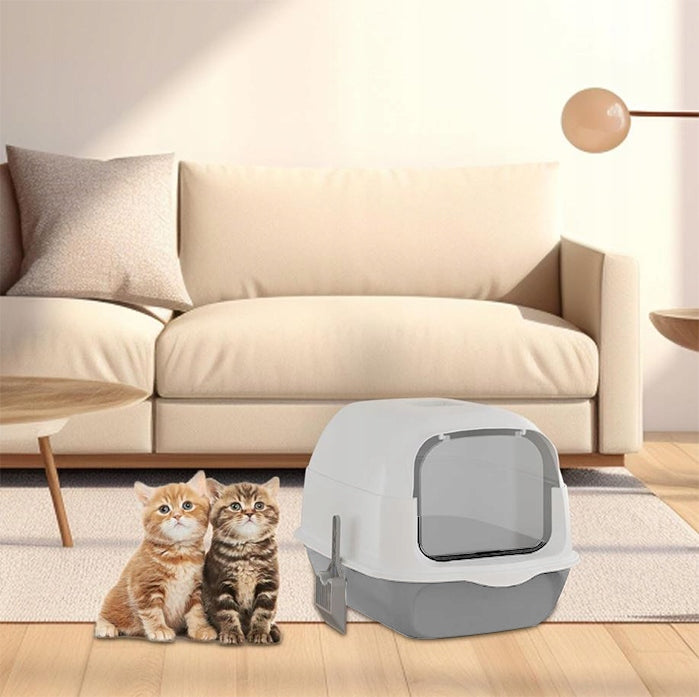 CAT LITTER BOX LARGE WITH FILTER LITTER SPATULA BUILT-IN DURABLE Trade name KUWETA DLA KOTA Z FILTREM NA ŻWIREK ZAMKNIĘTA DUŻA ZAMYKANA NEUTRALIZATOR ZAPACHÓW Mensen