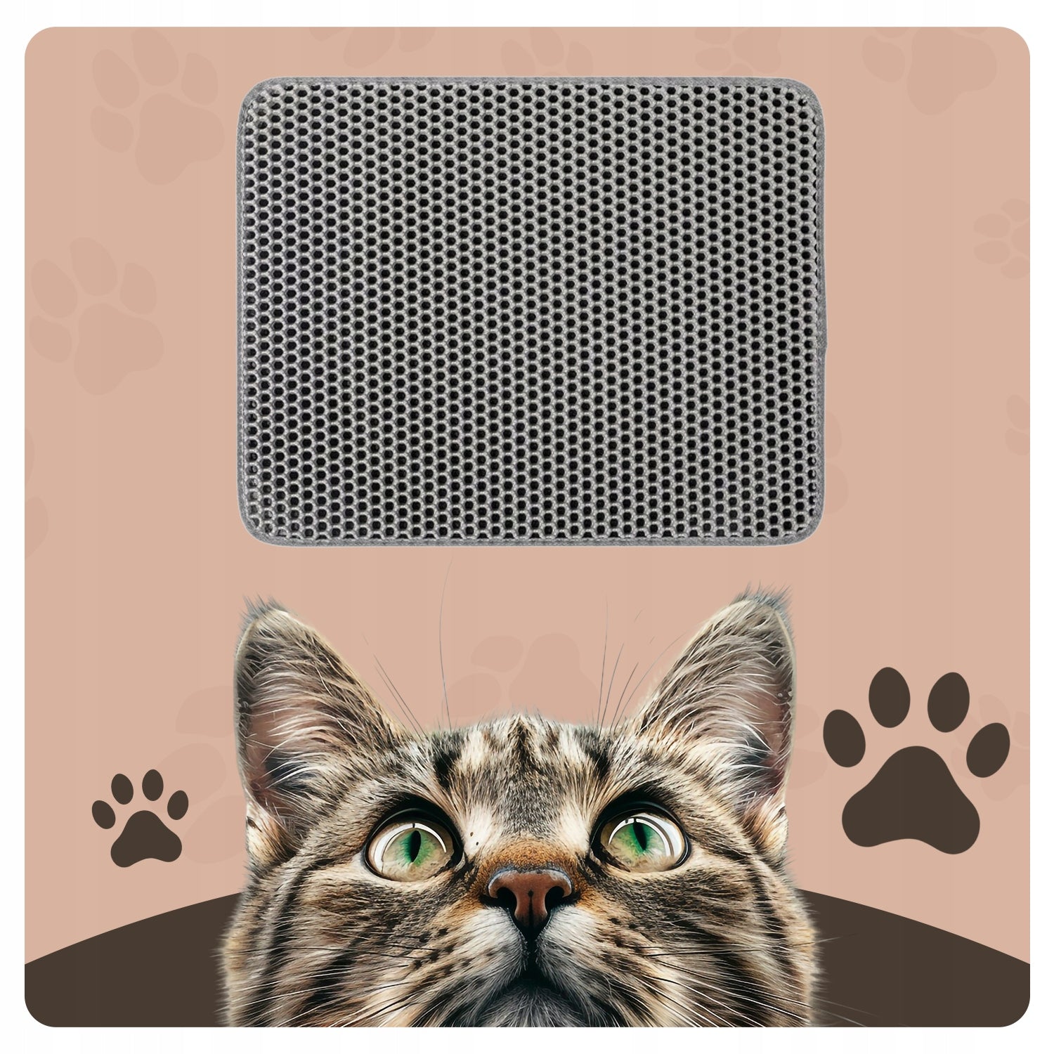 CAT LITTER BOX MAT CAT LITTER WIPER 60X45CM ANTI-SLIP Length 60 cm