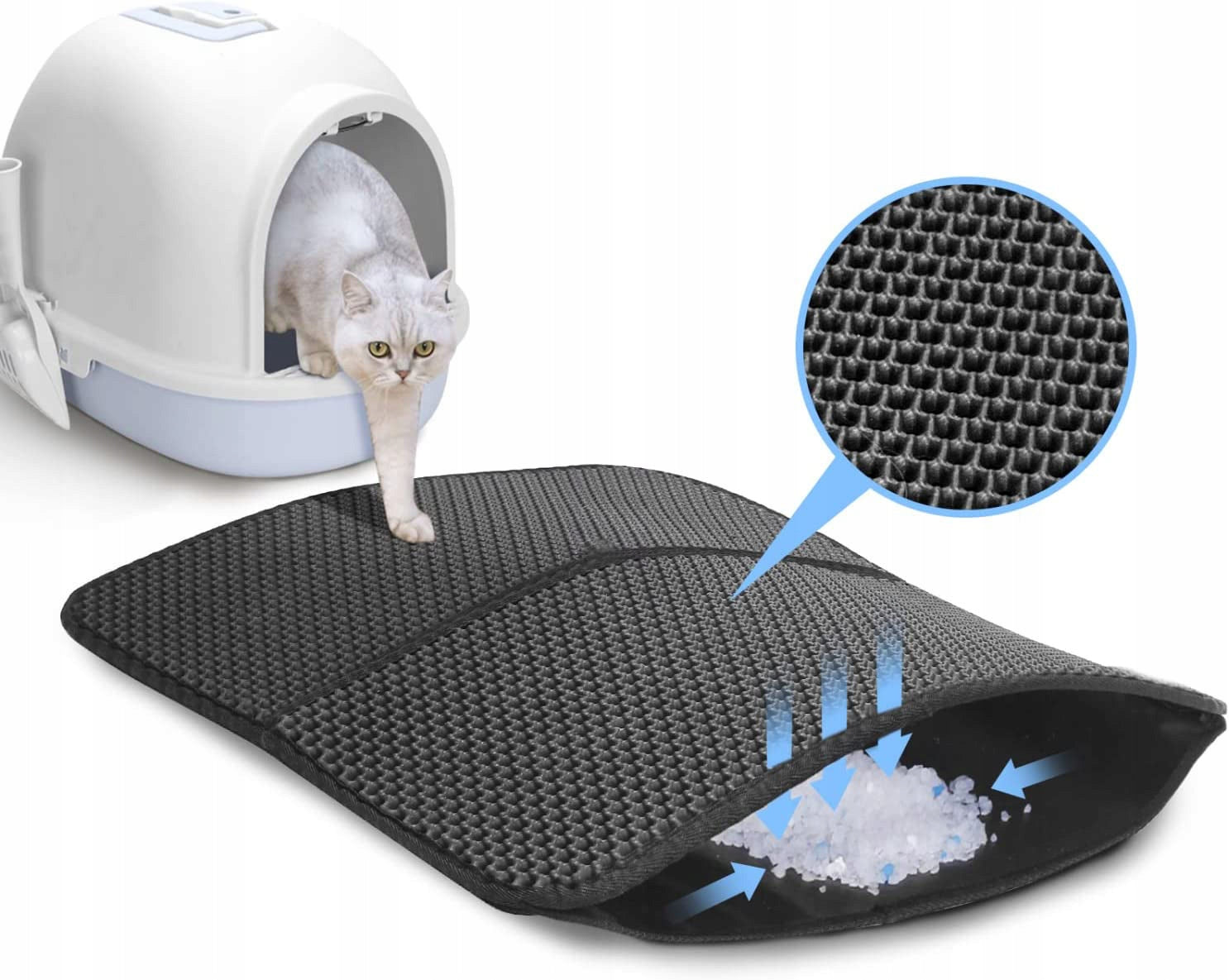 CAT LITTER BOX WIPER MAT FOAM 50x40 Kind litter box mat