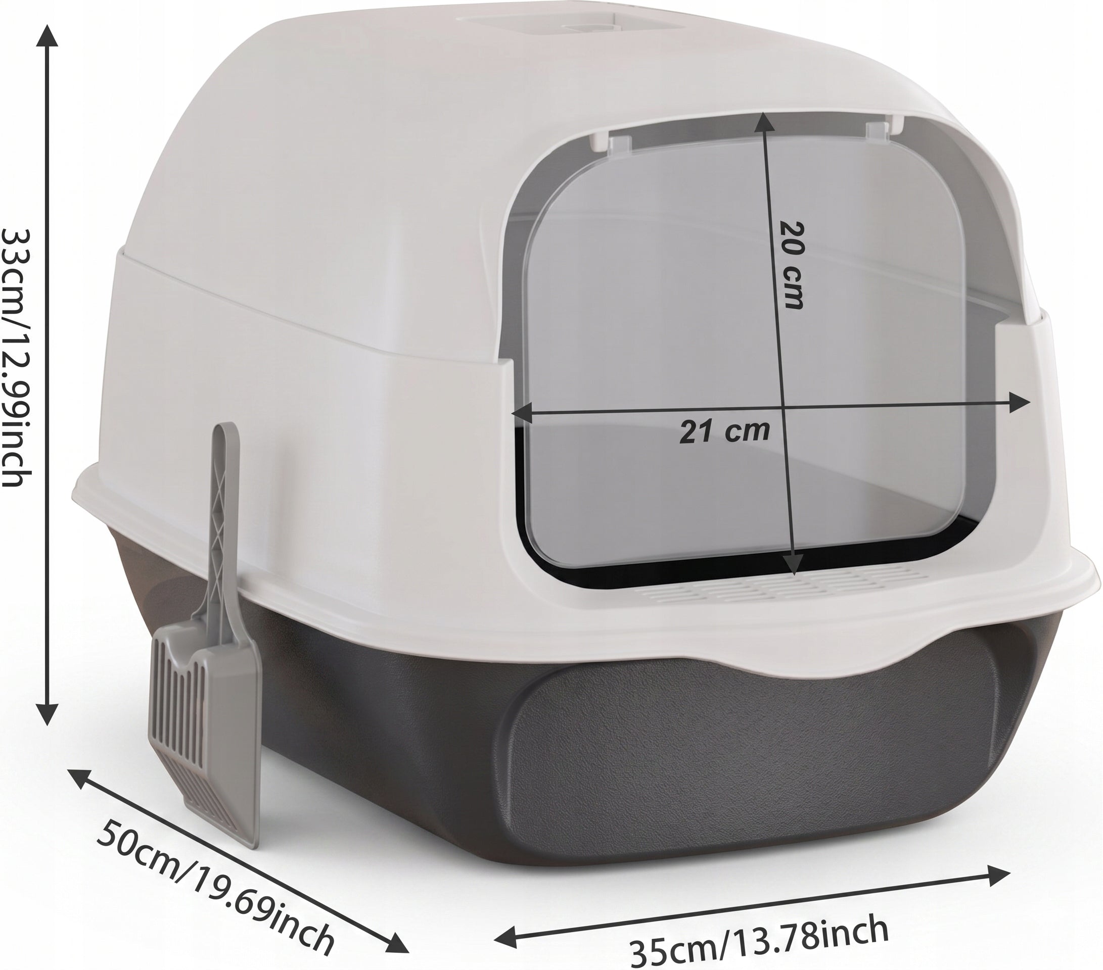 CAT LITTER BOX WITH FILTER EARS CLOSED LARGE LITTER SPATULA COVERED TOILET Trade name KUWETA Z SZUFLADĄ DAZAPETS