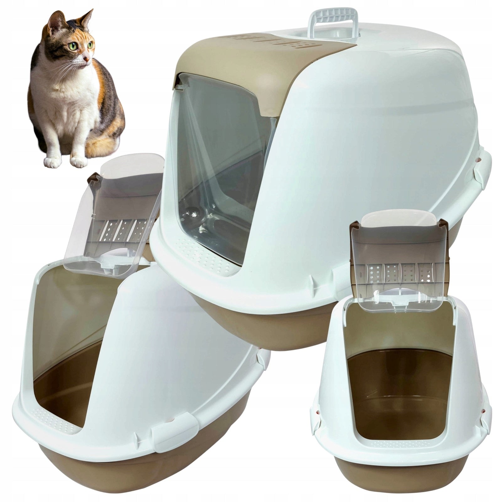 CAT LITTER BOX With Filter Spacious Hygienic and Anti-Fragrance SAFE