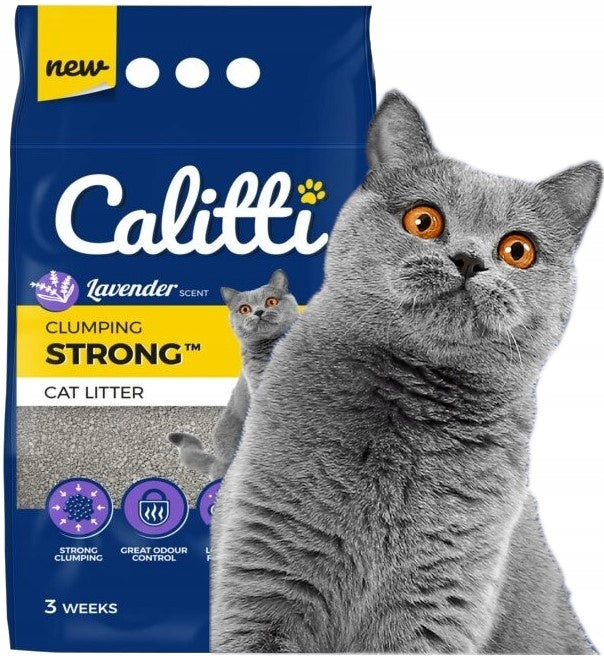 CAT LITTER CALITTI 5L BENTONITE LAVENDER Product weight 4 kg