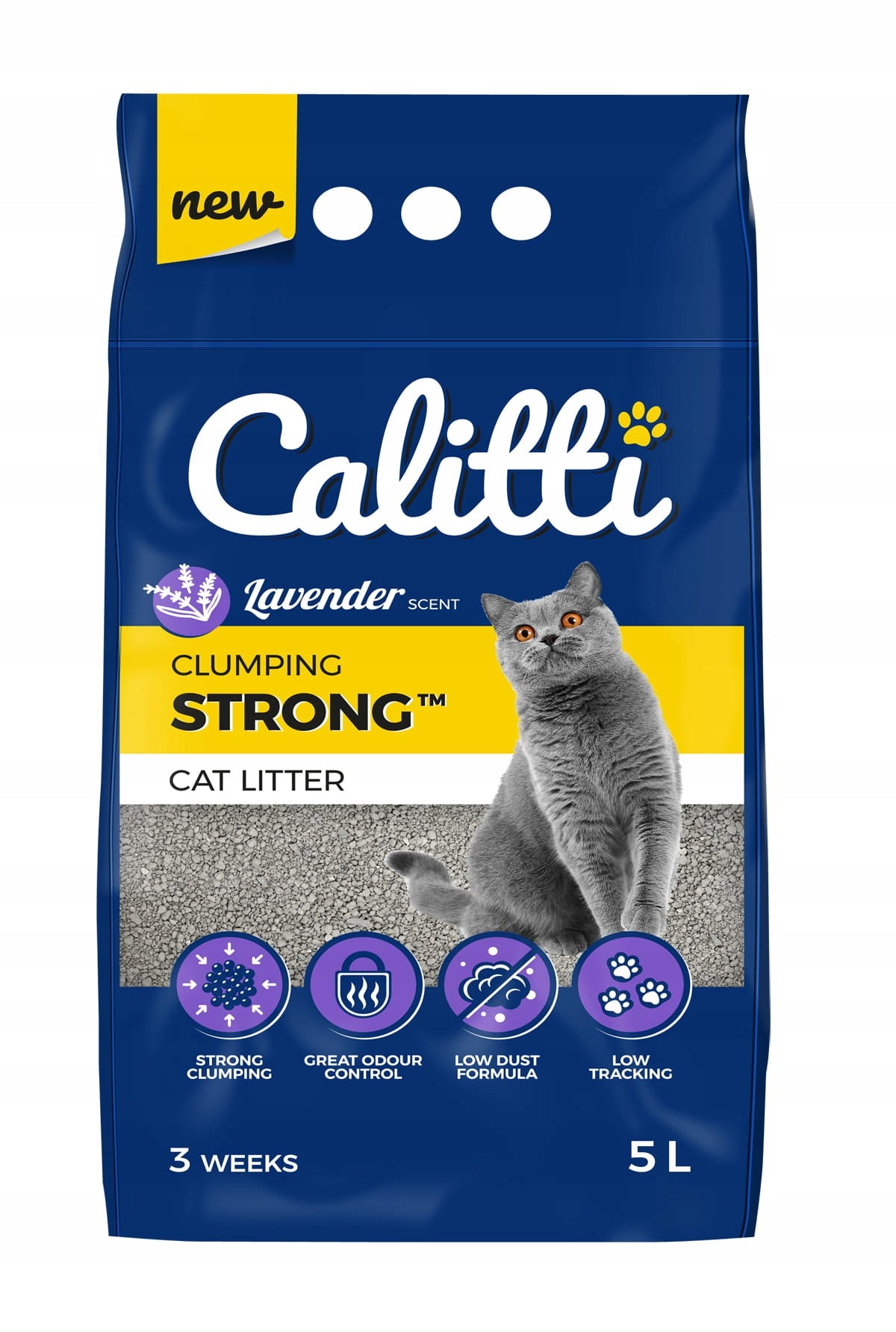 CAT LITTER CALITTI 5L BENTONITE LAVENDER Volume 5 l