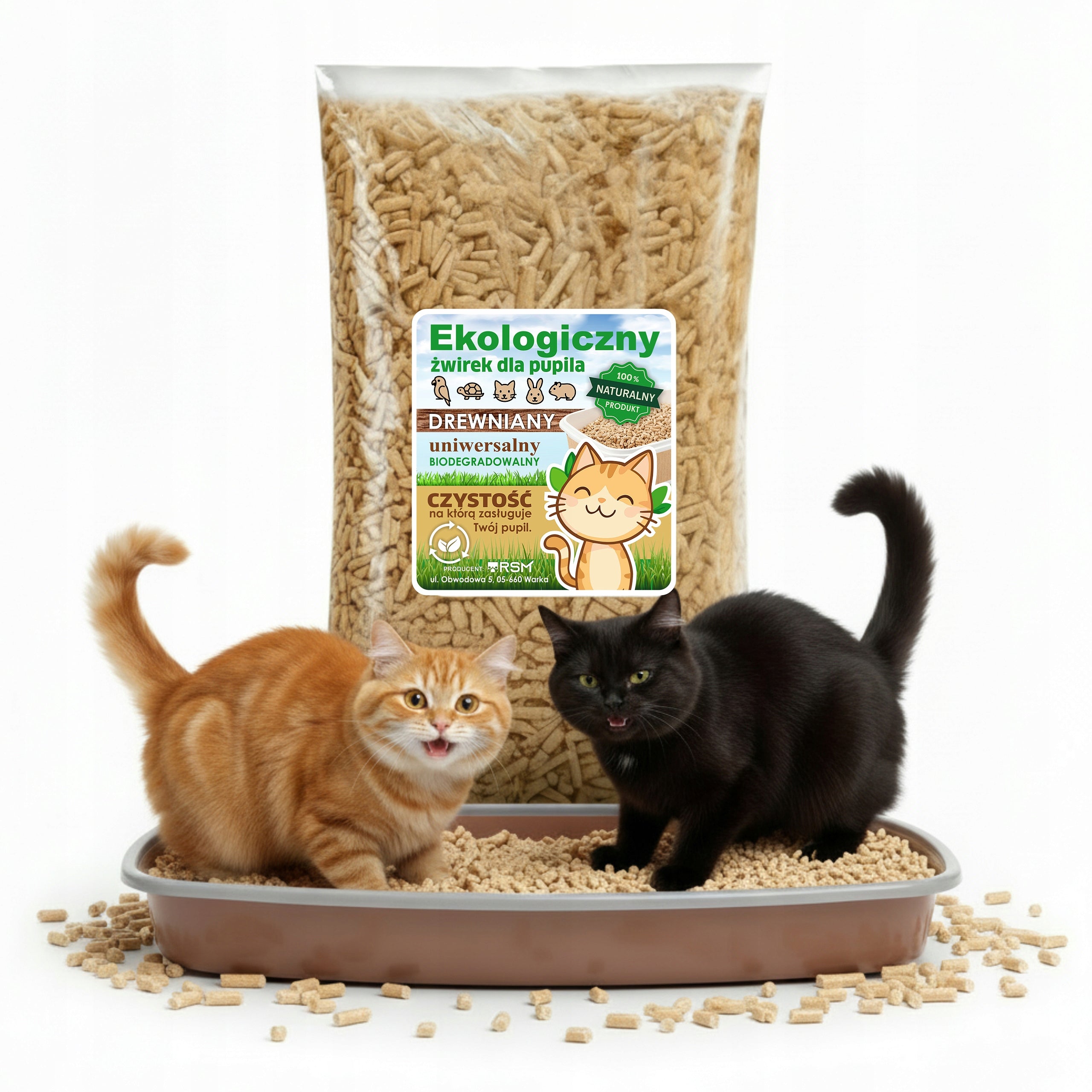 CAT LITTER RABBIT RODENT WOODEN PELLET 15 KG Manufacturer code 5907986340005