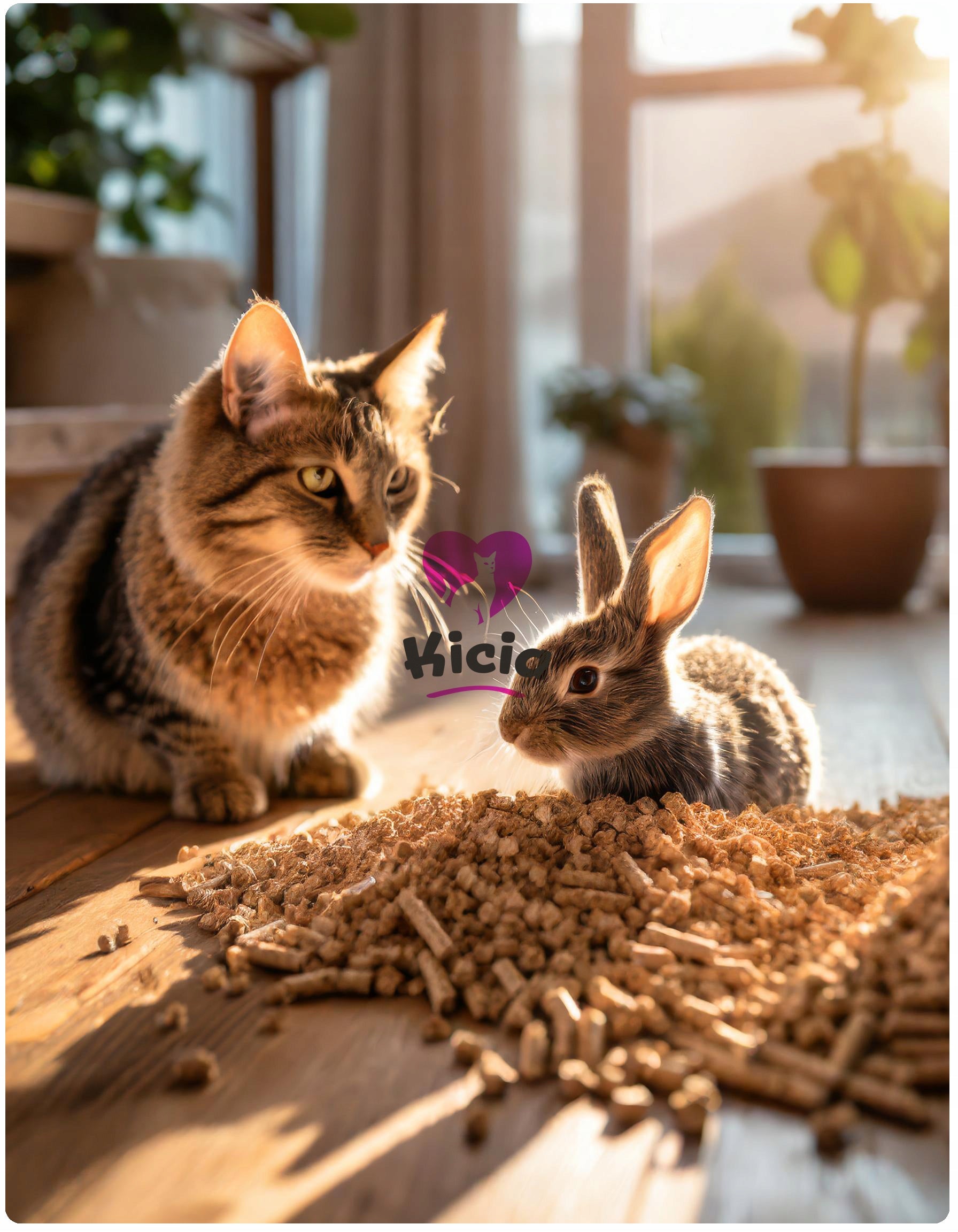 CAT LITTER WOODEN PINE WOOD PELLETS FOR PIG RABBIT LITTER BOX Volume 40 l