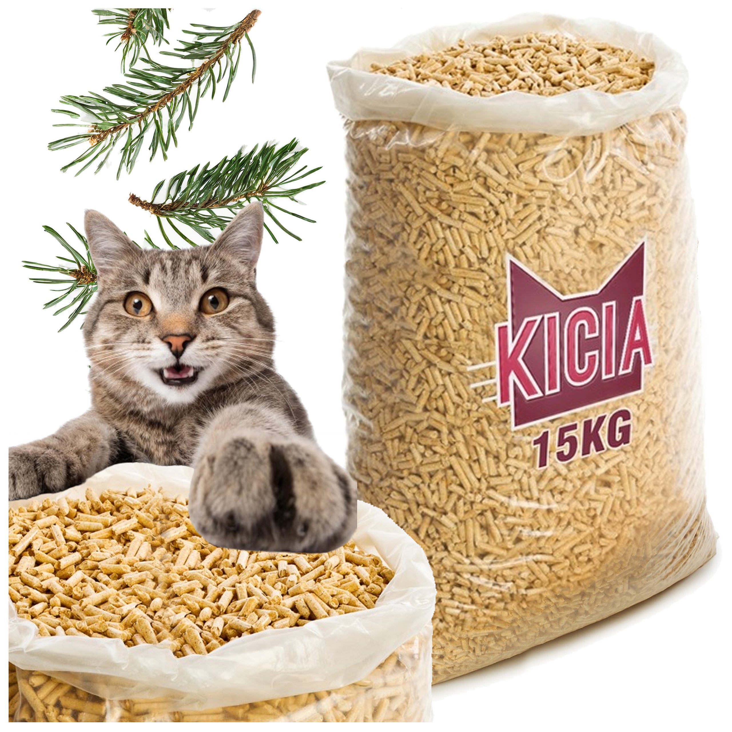 CAT LITTER WOODEN PINE WOOD PELLETS FOR PIG RABBIT LITTER BOX