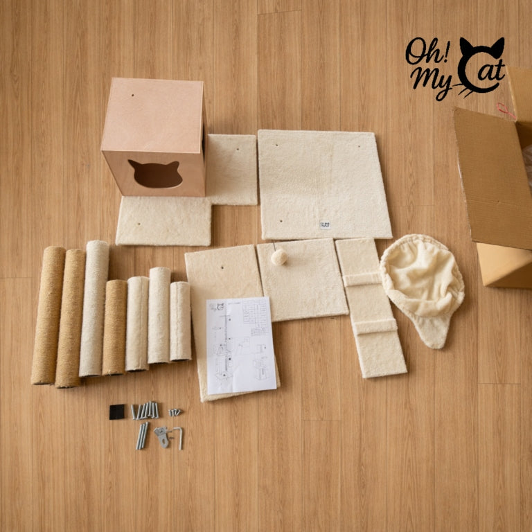 CAT SCRATCHER 133cm! NEW~ High tower LARGE SIZAL BED HAMMOCK EARS Manufacturer code 060-MPJ-N060