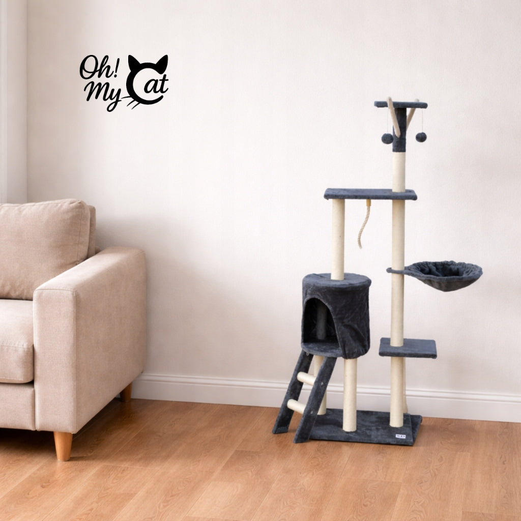 CAT SCRATCHER 138cm! Tower Lots of SISAL STRONG Bed COTTAGE CAT Toy Packaging status original