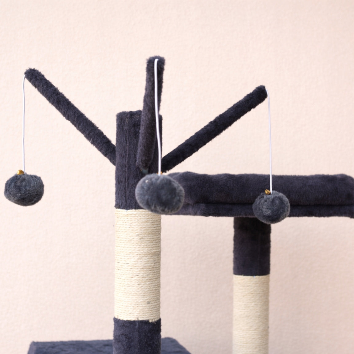 CAT SCRATCHER 175cm High Tower HOUSE BOOTH HAMMOCK Bed Toy LARGE Color gray