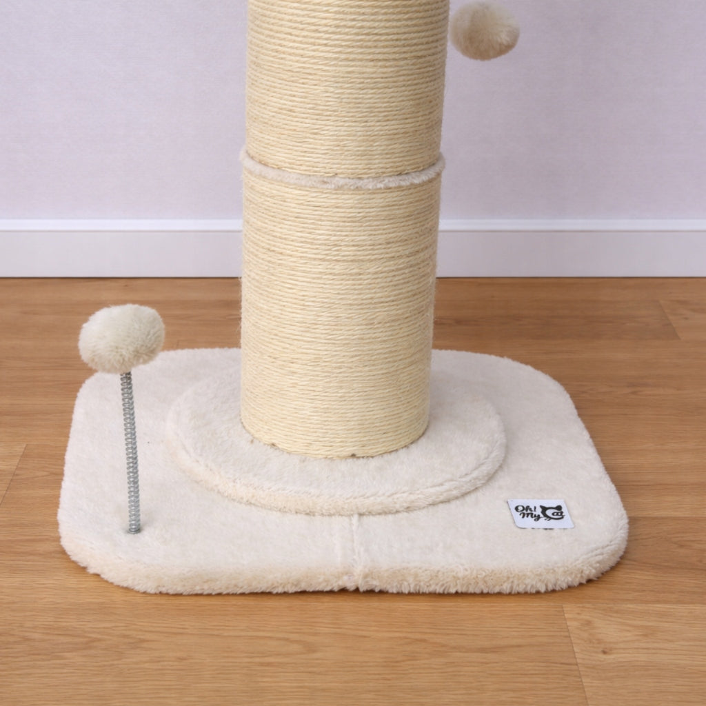 CAT SCRATCHER 60cm large DIAMETER SISAL Natural Paradise BED OhMyCat Trade name DRAPAK DLA KOTA Stojący słupek Drapania GRUBY Zabawka LEGOWISKO SIZAL 60cm