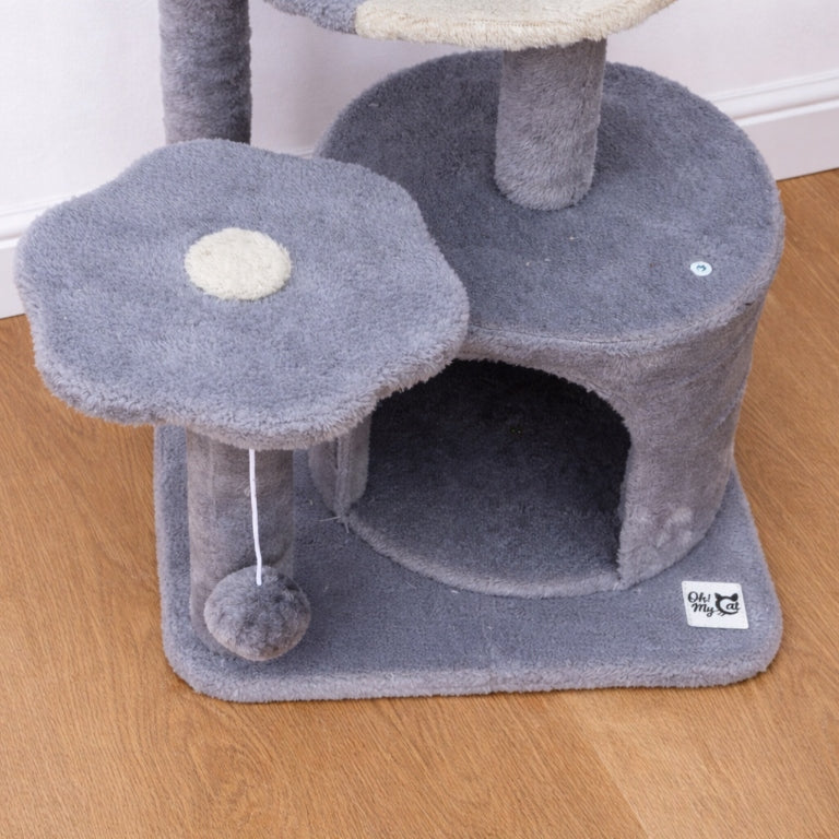 CAT SCRATCHER 87cm! Tower ~NEW BED BOOTH Lots of Sizal POSTS Cottage Trade name DRAPAK DLA KOTA Wieża Drapania Budka LEGOWISKA Sizal SŁUPKI Domek KOT 87cm