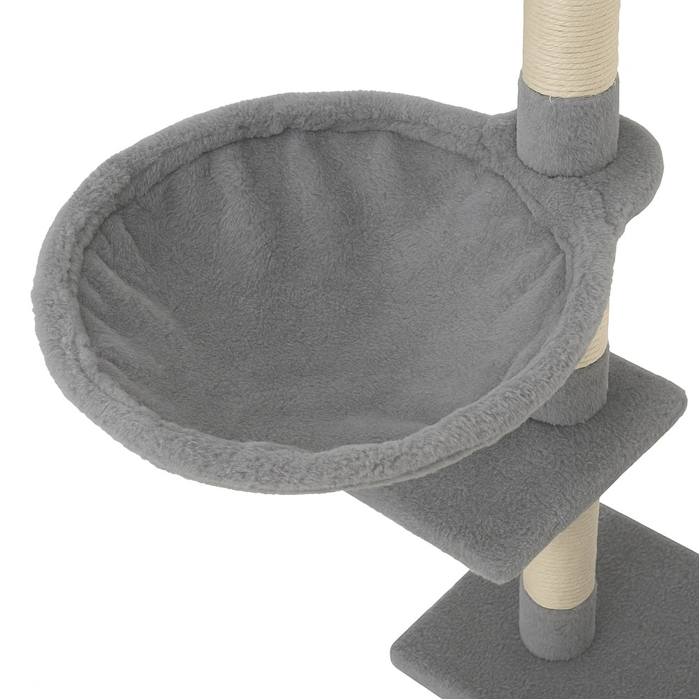 CAT SCRATCHER BED TOWER HOUSE POST TOY ON STRING GREY Kind tall scratching post bed scratching post scratching tower