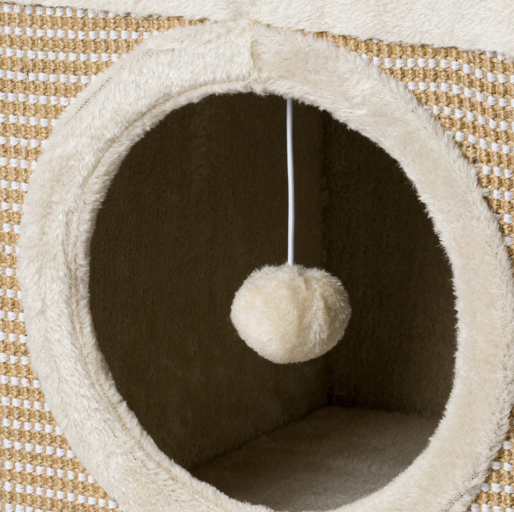 CAT SCRATCHER BOOTH 2IN1 ON LEGS SISAL HIDEOUT BEIGE XL Kind outdoor cat house