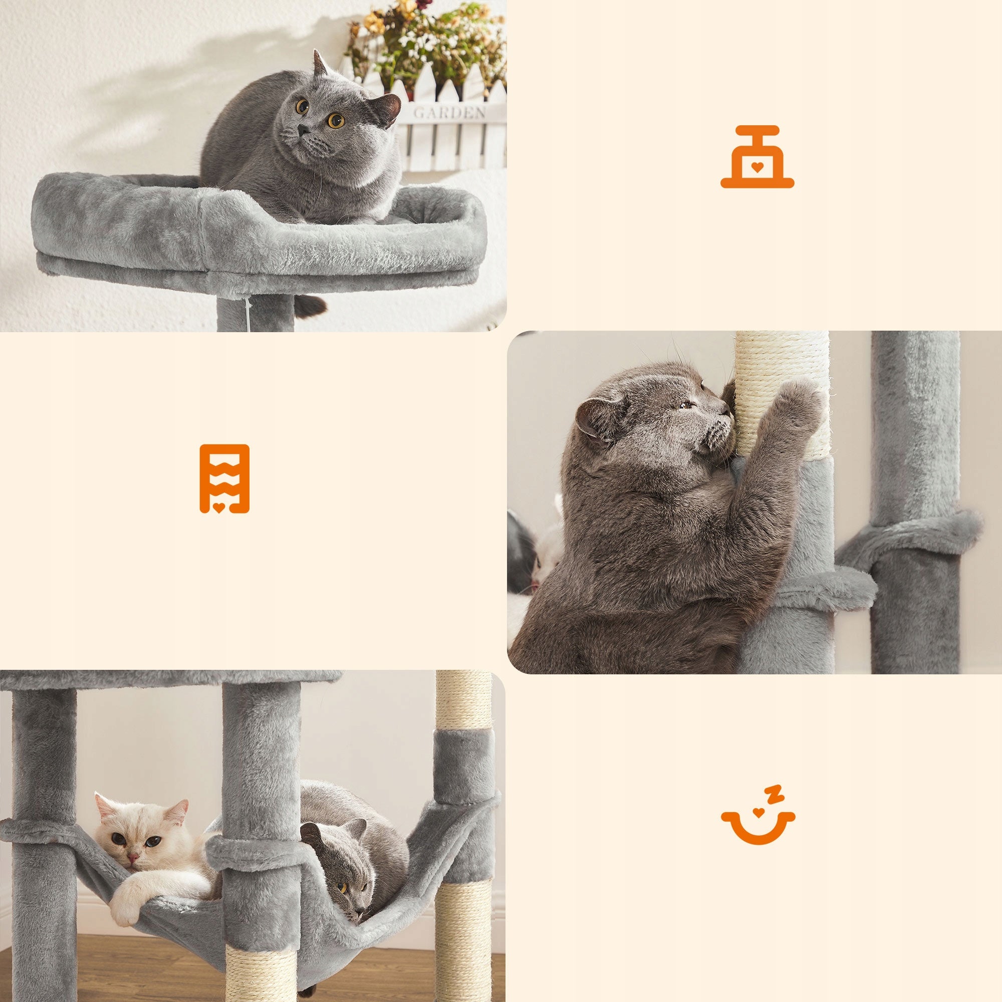 CAT SCRATCHER LARGE XL 6 LEVELS HIGH BED POST HOUSE 143cm Kind tall scratching post bed scratching post scratching tower
