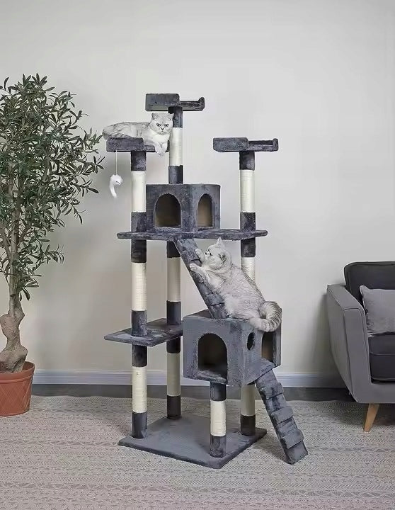 CAT SCRATCHER TOWER BED COTTAGE 8 LEVELS HIGH 170 CM + TOY Number of levels over 5
