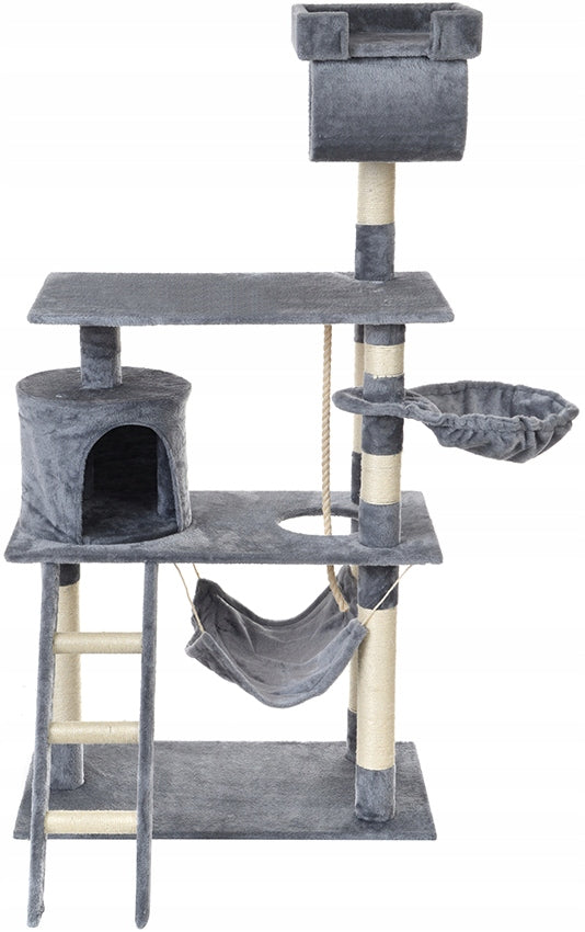 CAT SCRATCHER TOWER BED COTTAGE WITH HAMMOCK
