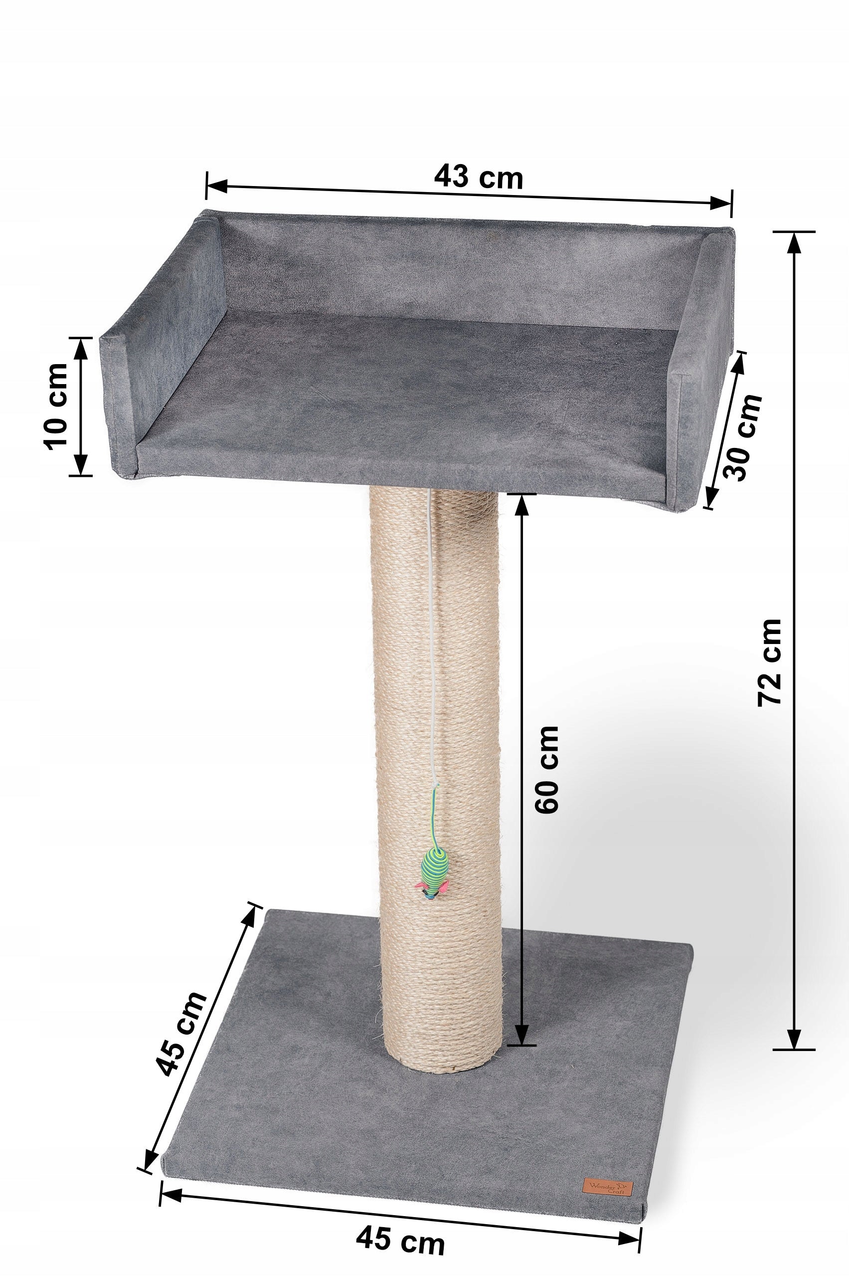 CAT SCRATCHER WOODEN THICK ROPE SISAL BED LARGE SISAL TOY EAN (GTIN) 5905515726504