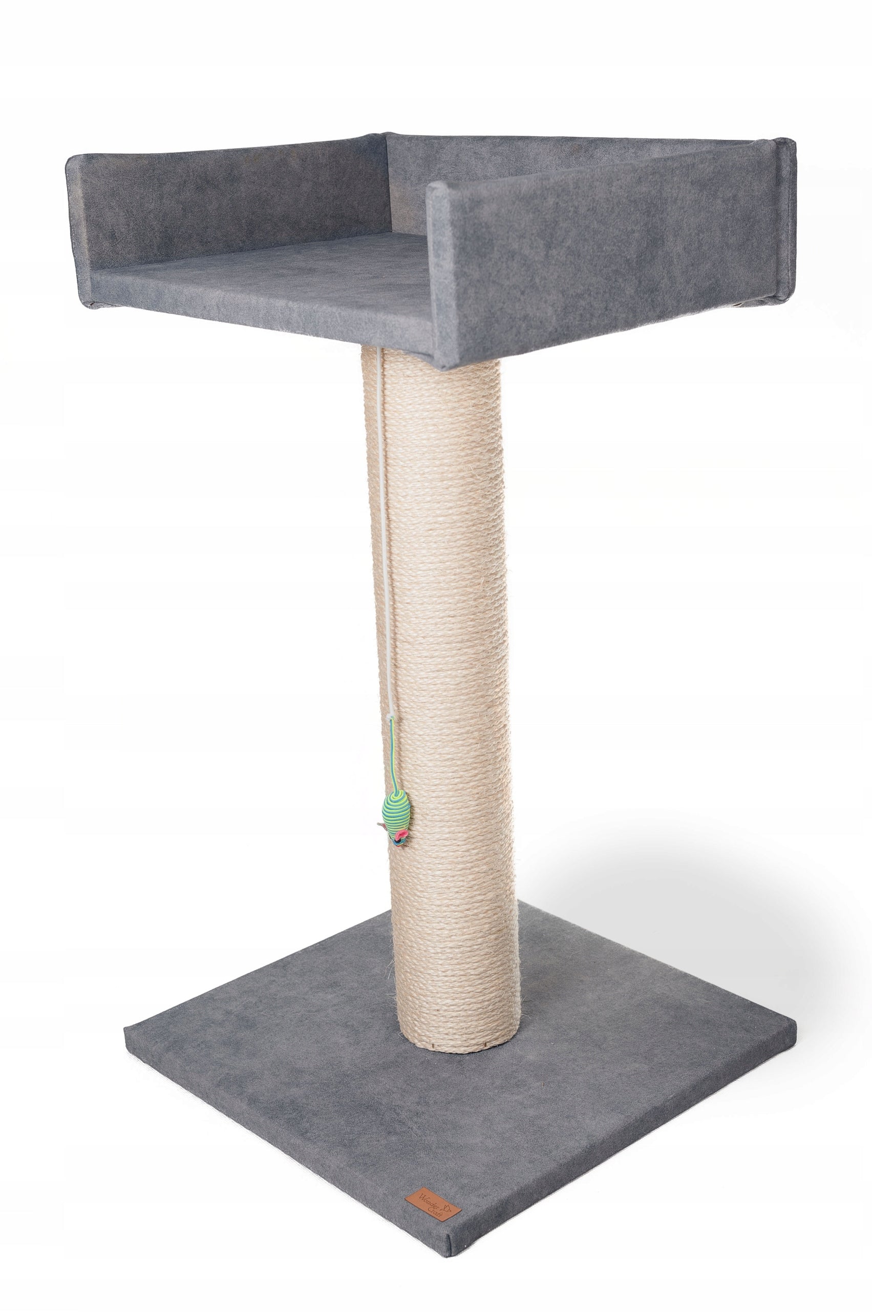 CAT SCRATCHER WOODEN THICK ROPE SISAL BED LARGE SISAL TOY Manufacturer code drapak dla kota z legowiskiem 1