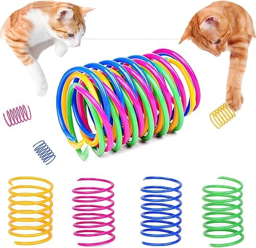CAT TOYS SPIRAL SPRINGS COLORFUL PLASTIC SET OF 32 PIECES Manufacturer code Bez marki