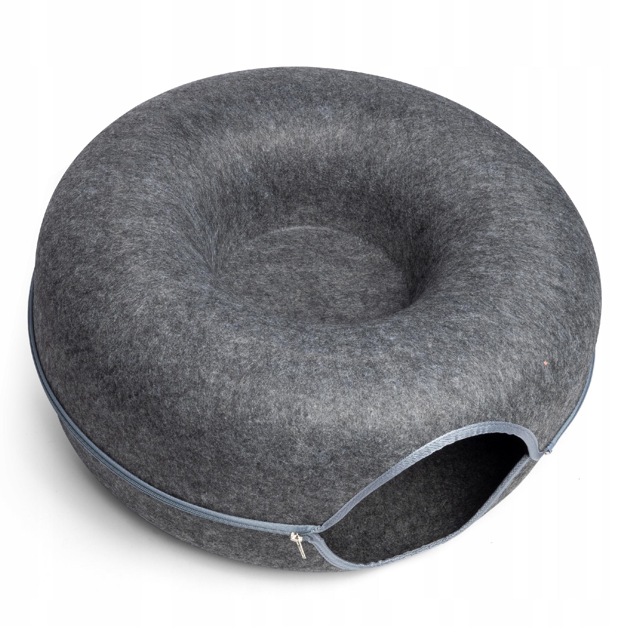 CAT TUNNEL BED ROUND DONUT COTTAGE 60 CM DARK GREY Length 60 cm