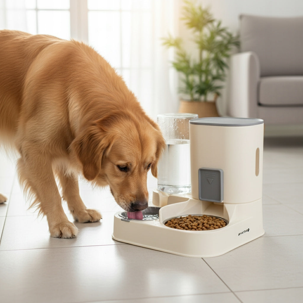 CAT WATER AND DOG FOOD FEEDER AUTOMATIC BOWL DRINKER DISPENSER 2IN1 Color multicolor