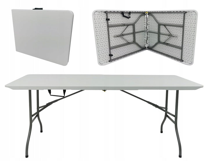 CATERING SET BANQUET GARDEN TABLE 240X76 + 8X PARTY CHAIR WHITE Line PARTY