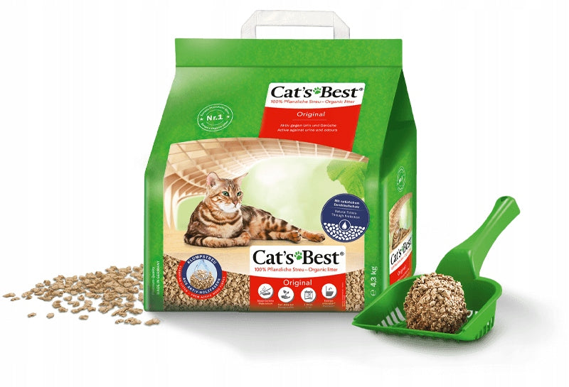 CATS BEST ORIGINAL 10L NATURAL CLUMPING WOODEN CAT LITTER -2x5L Brand Cat's Best