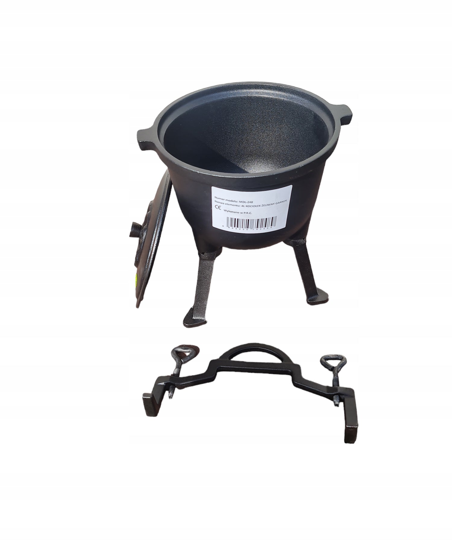 CAULDRON CAST IRON HUNTING POT HUNGARIAN MUSHROOMS 5L FOR BONFIRE GRILL Packaging status original