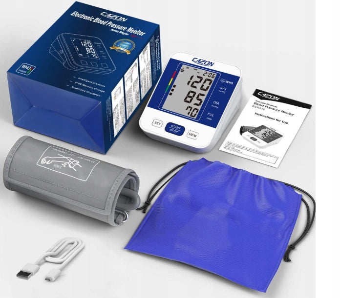 CAZON Automatic Shoulder Blood Pressure Monitor White With Memory